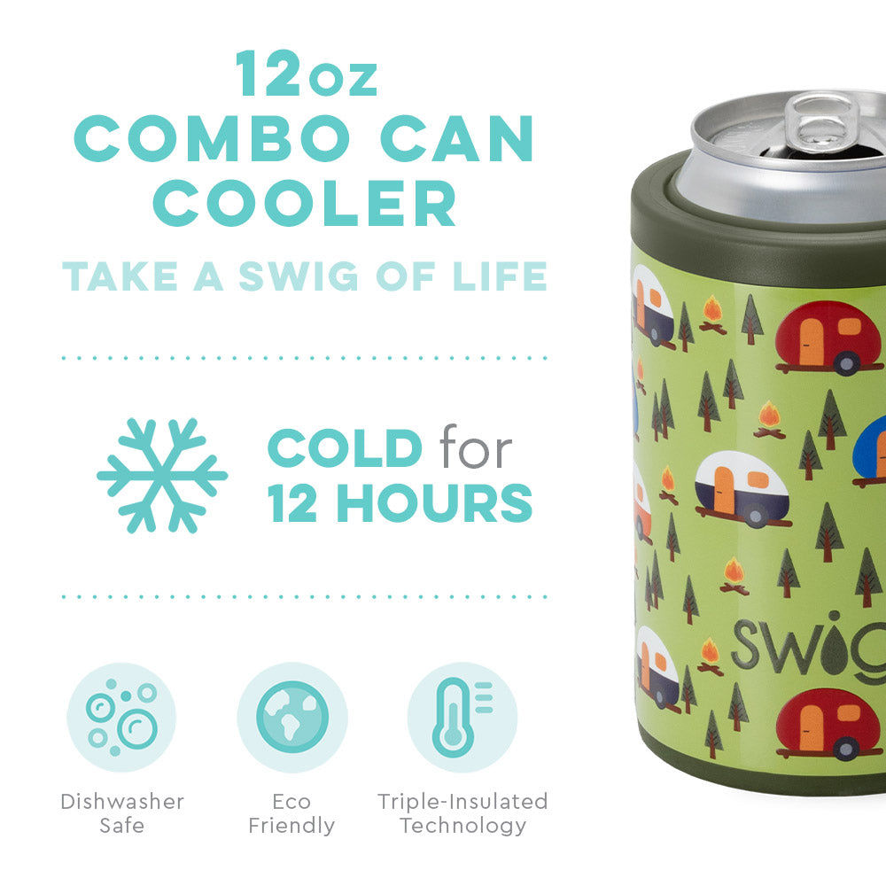 Happy Camper 12 oz Can & Bottle Cooler by Swig