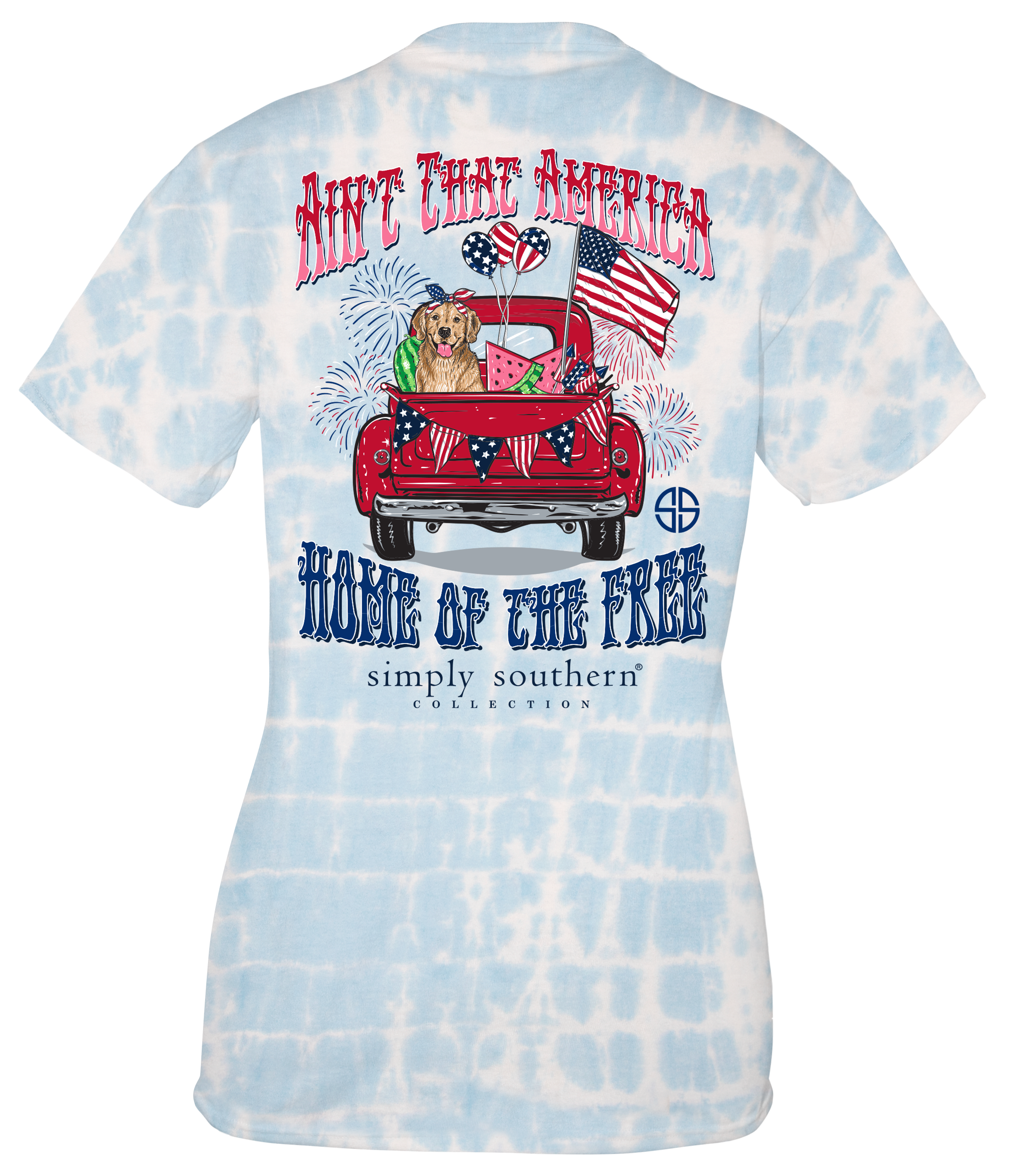 Youth 'Aint That America' Tie Dye Short Sleeve Tee by Simply Southern
