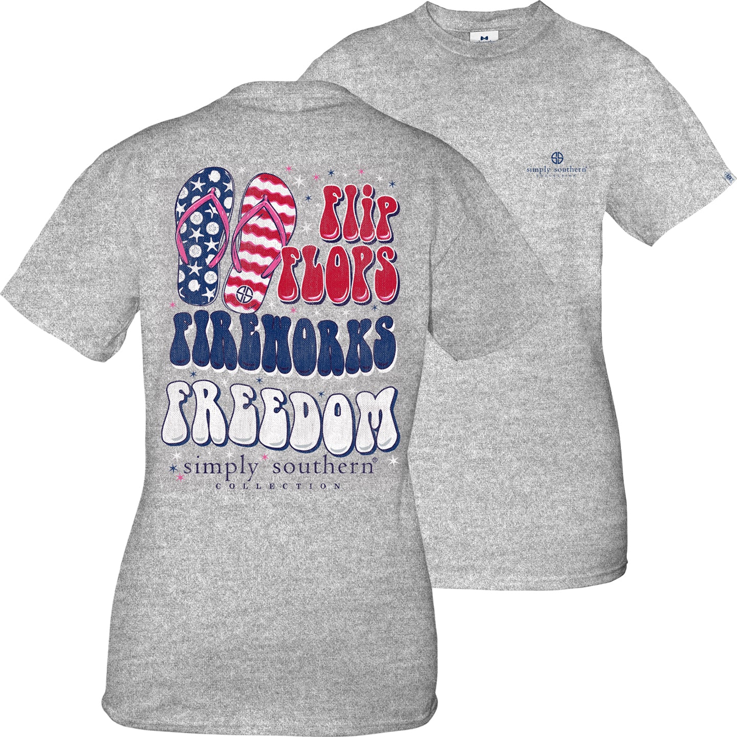 Youth 'Flip Flops, Fireworks, Freedom' Short Sleeve Tee by Simply Southern