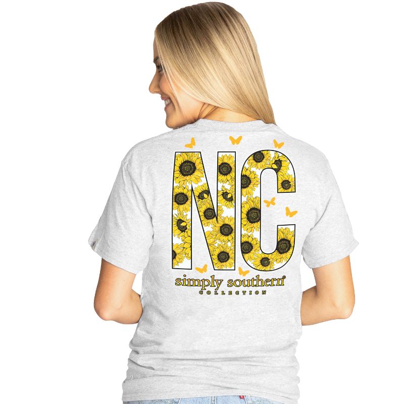 'North Carolina' Sunflower Short Sleeve by Simply Southern