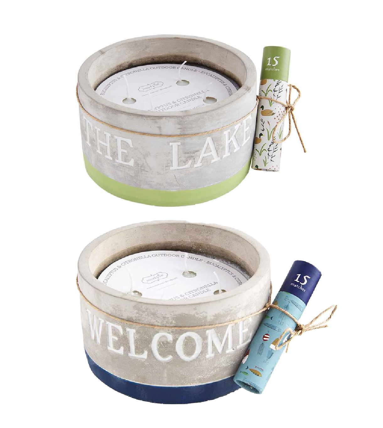 Lake Outdoor Candle Sets by Mud Pie