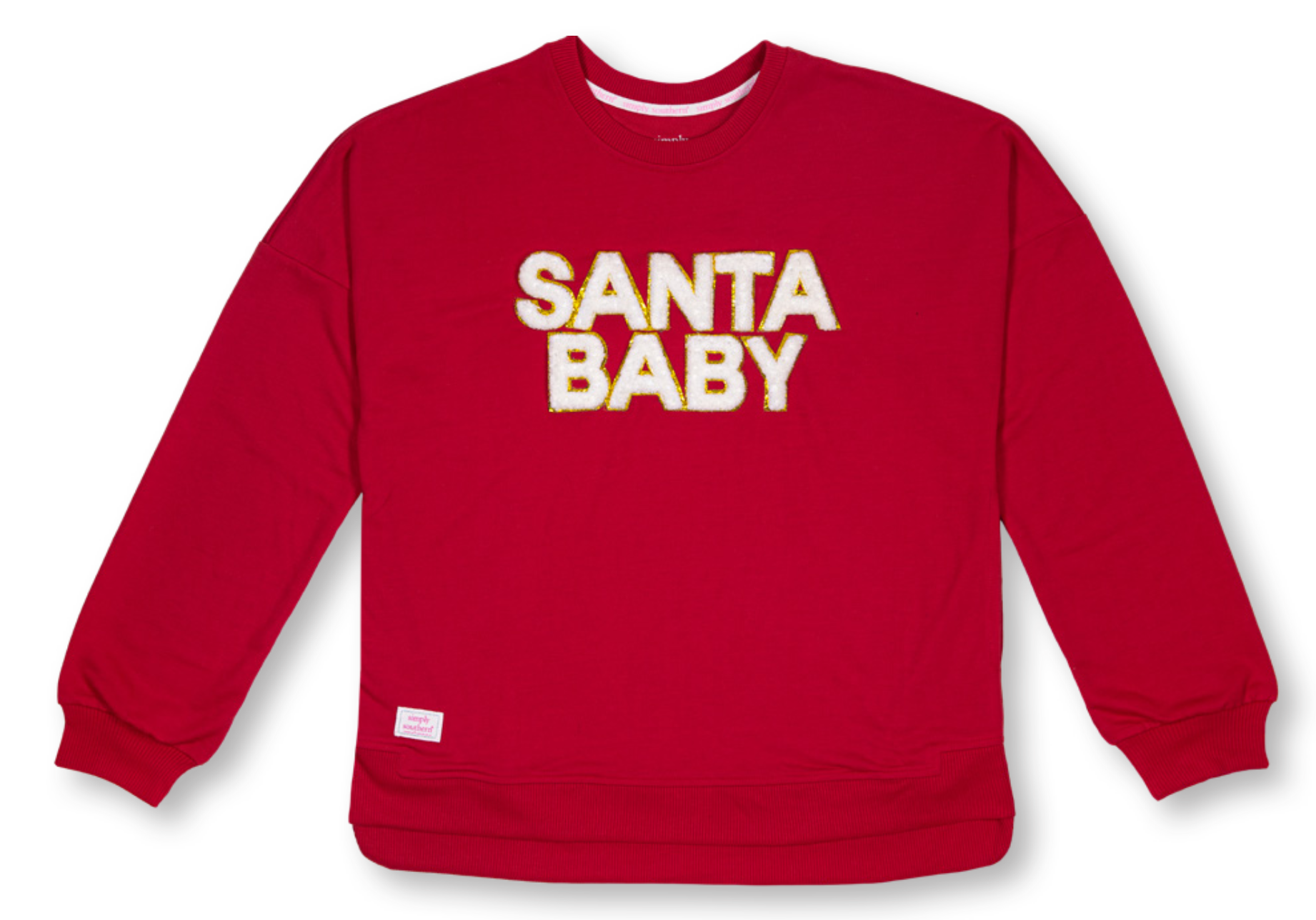 'Santa Baby' Patch Crewneck Pullover by Simply Southern