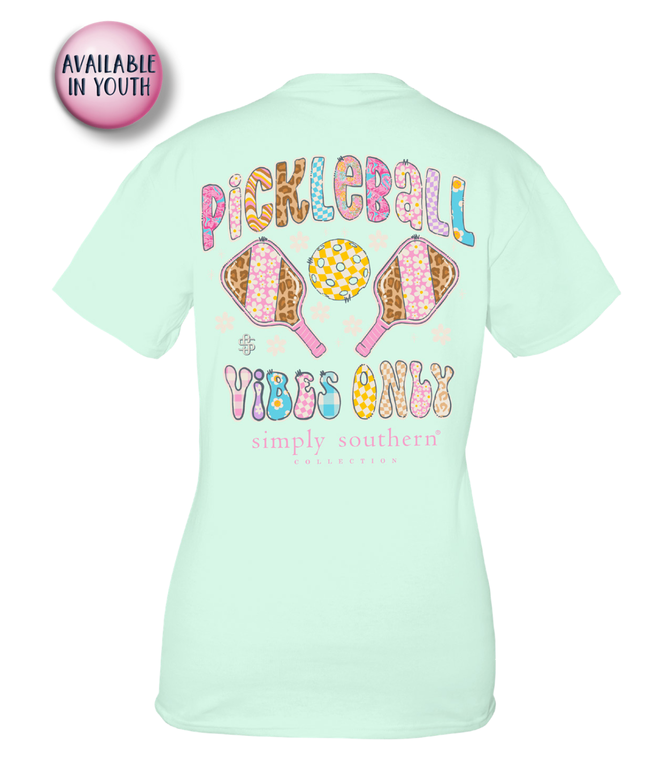 Youth 'Pickleball Vibes Only' Short Sleeve Tee by Simply Southern
