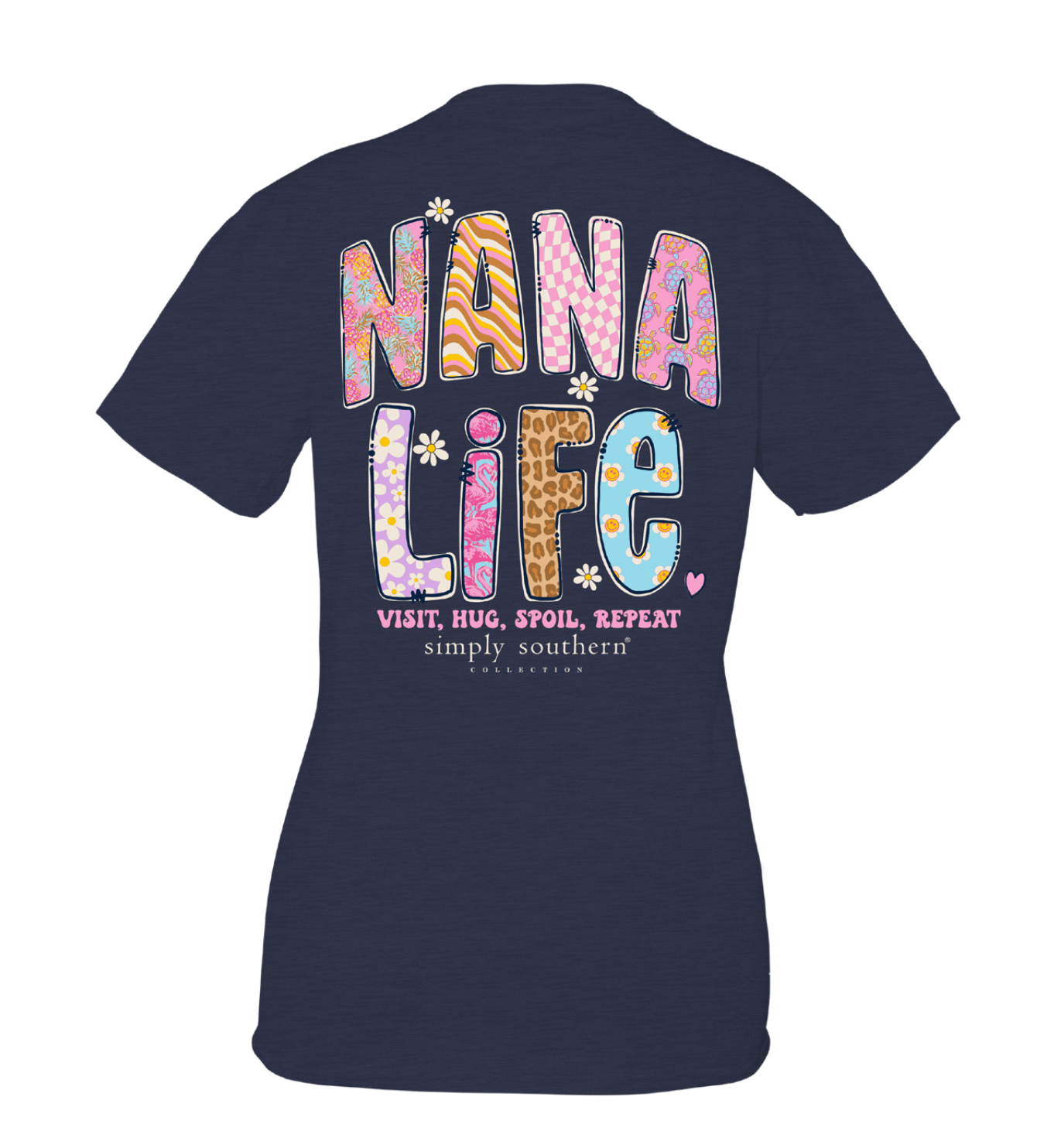 'Visit, Hug, Spoil, Repeat' Nana Short Sleeve Tee by Simply Southern