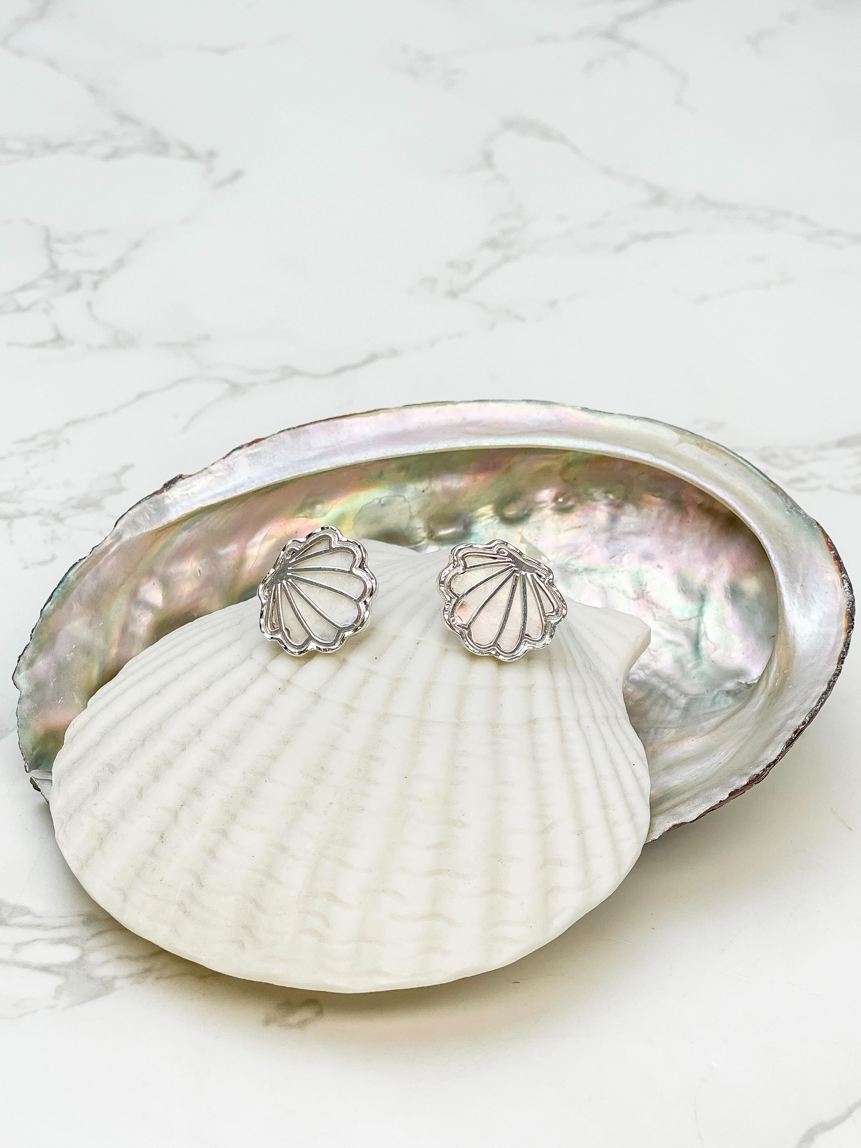 Abalone Seashell Stud Earring
