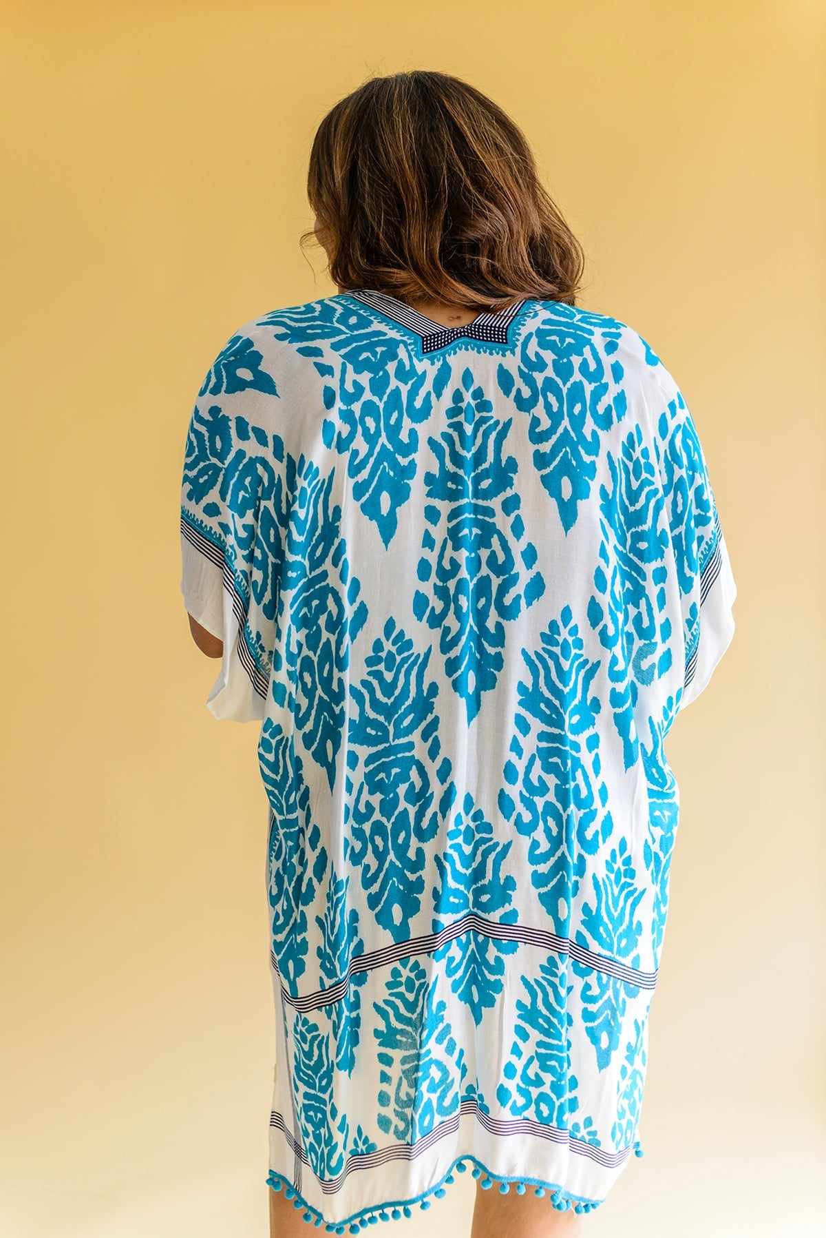 Elena Printed Kimono - Teal