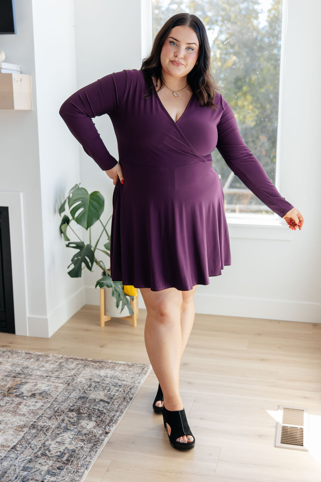 long sleeve skort dress Highland Long Sleeve Skort Dress by White Birch XL