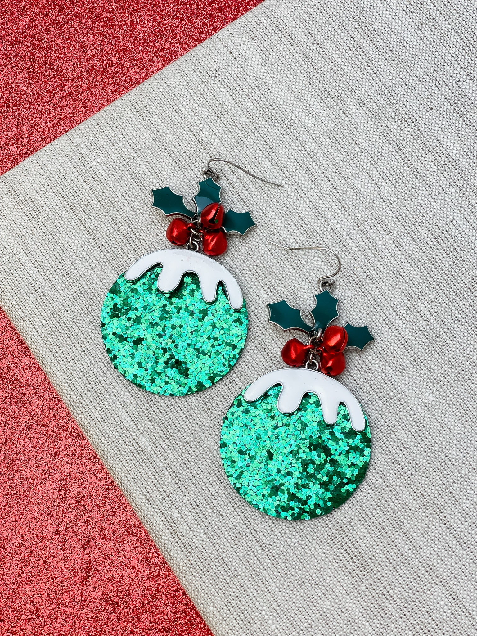 Sugar Plum Jingle Dangle Earrings - Green