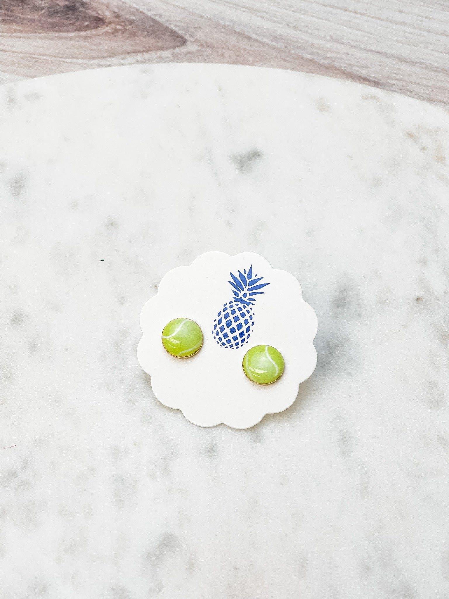 Tennis Signature Enamel Studs by Prep Obsessed