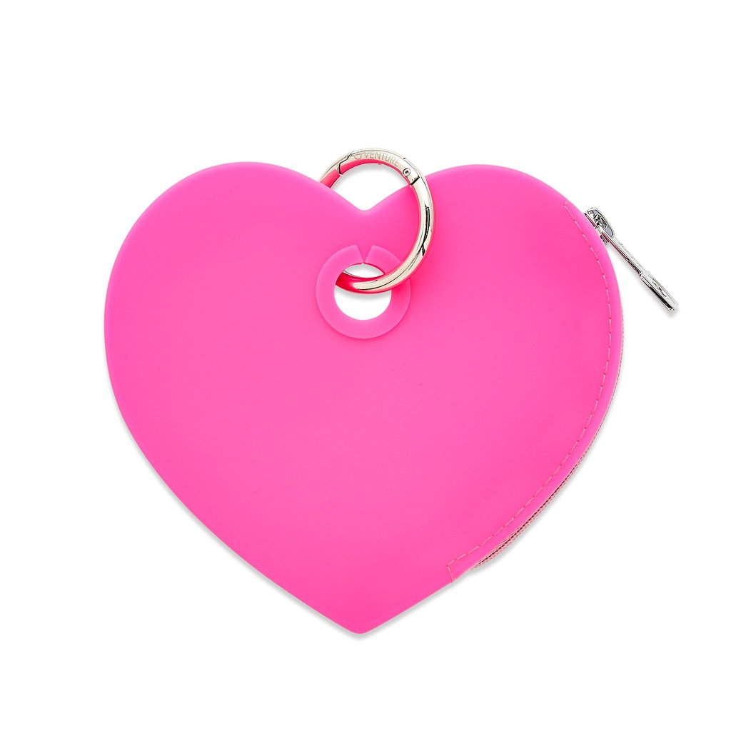Silicone Heart Pouch by O-Venture - Tickled Pink