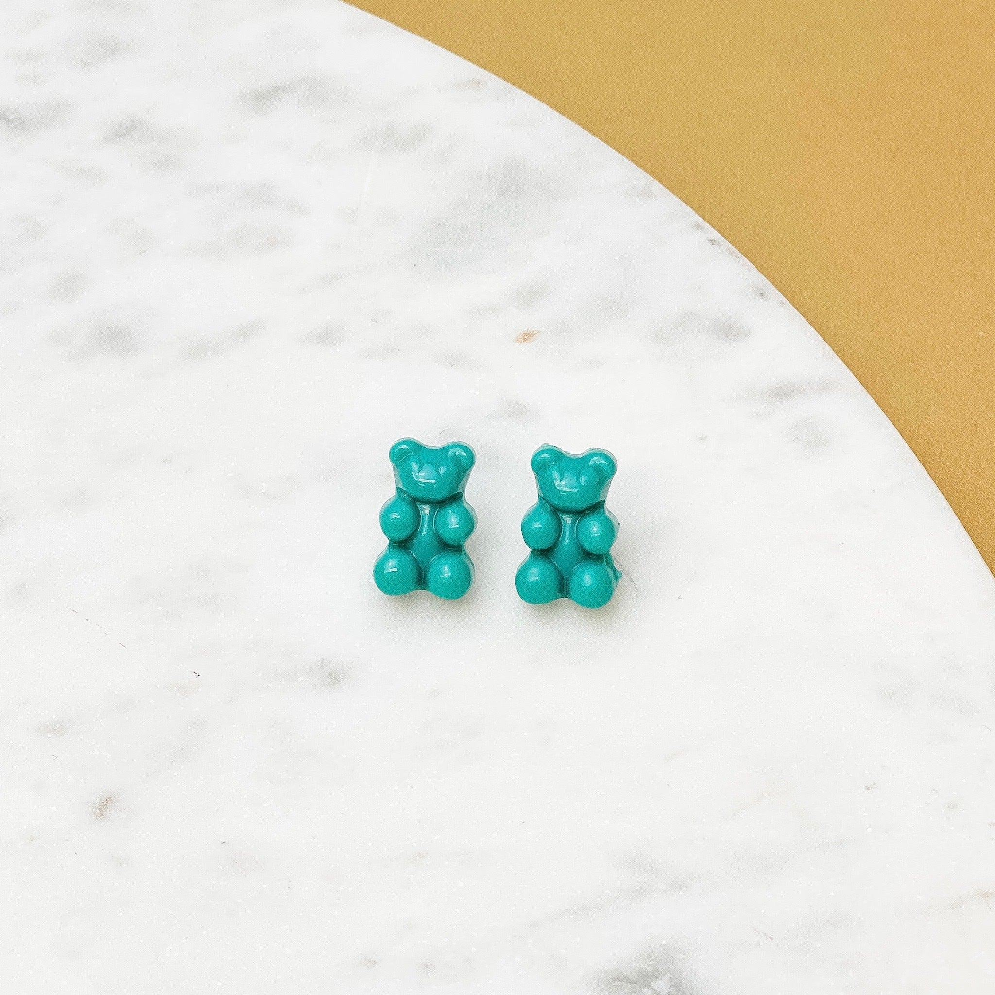 Gummy Bear Stud Earrings - Turquoise