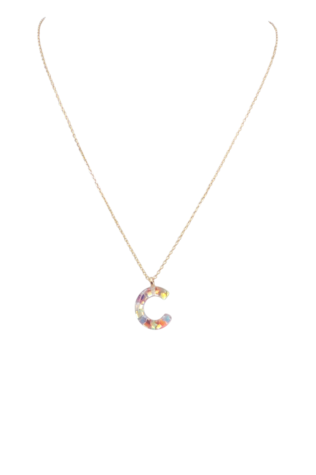 Sophie Glitter Initial Necklace