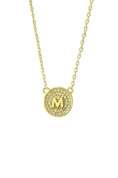 Claire Gold Glitzy Initial Necklace