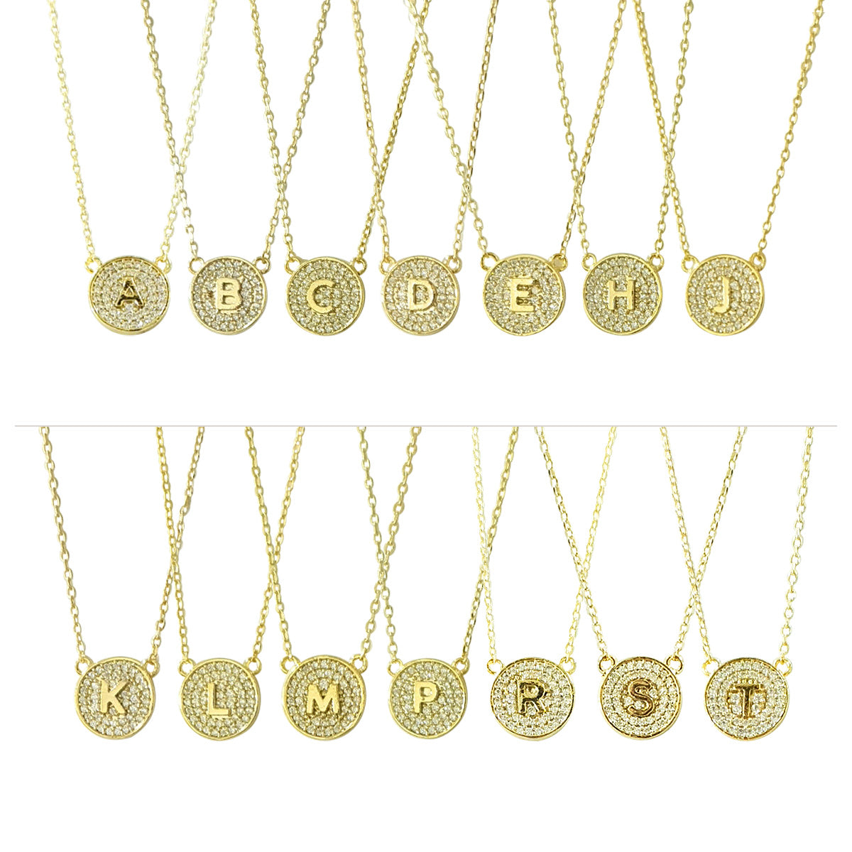 Claire Gold Glitzy Initial Necklace