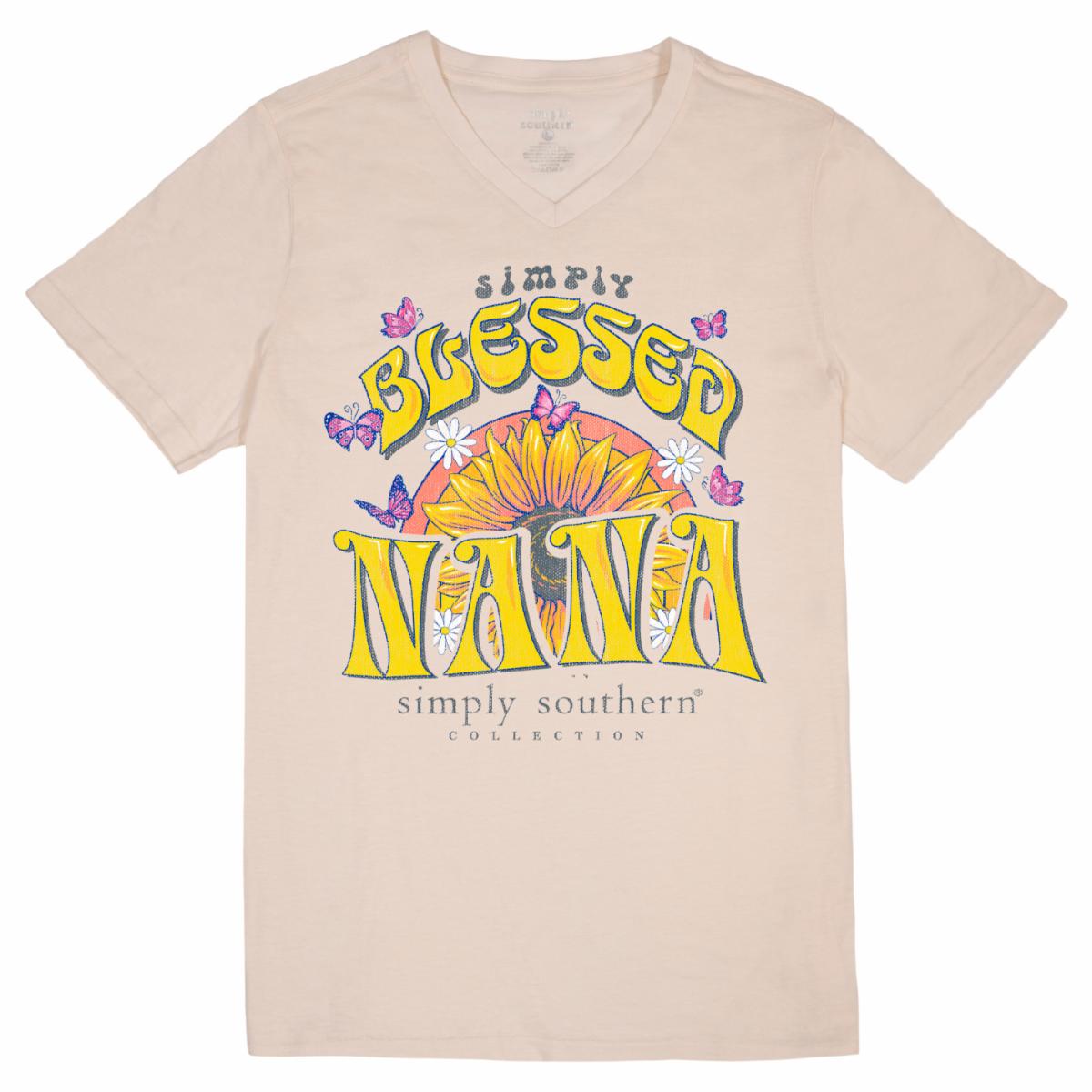'Simply Blessed Nana' Short Sleeve V-Neck Tee by Simply Southern