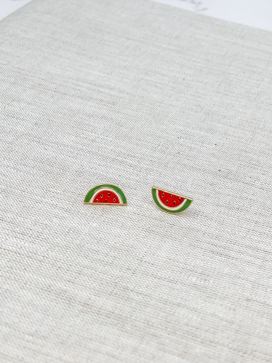Watermelon Signature Enamel Studs by Prep Obsessed