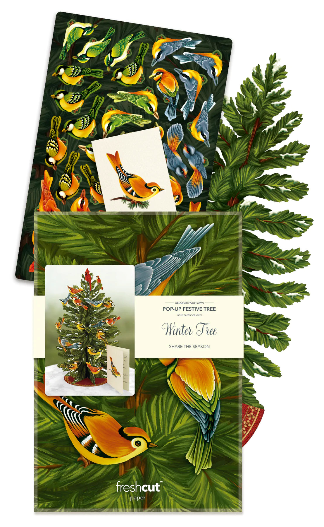 Winter Tree Pop Open Greeting Card