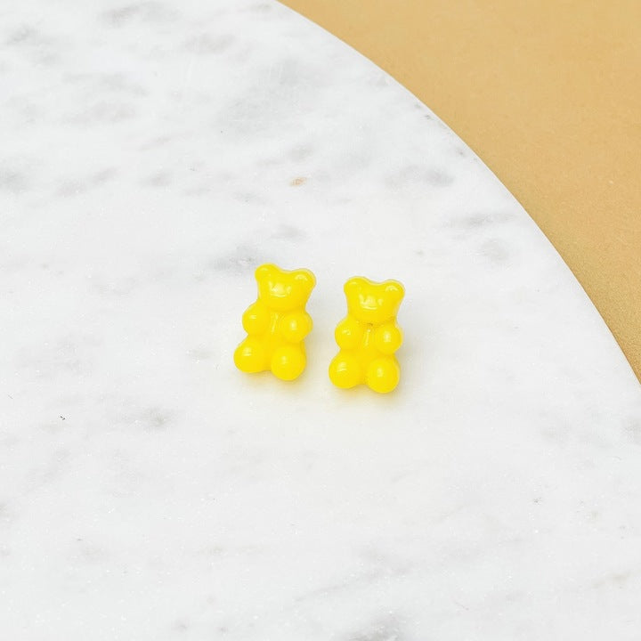 Gummy Bear Stud Earrings - Yellow