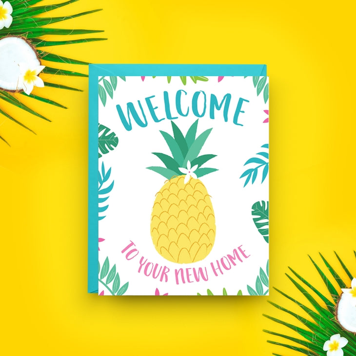 'Welcome To Your New Home' Pineapple Card