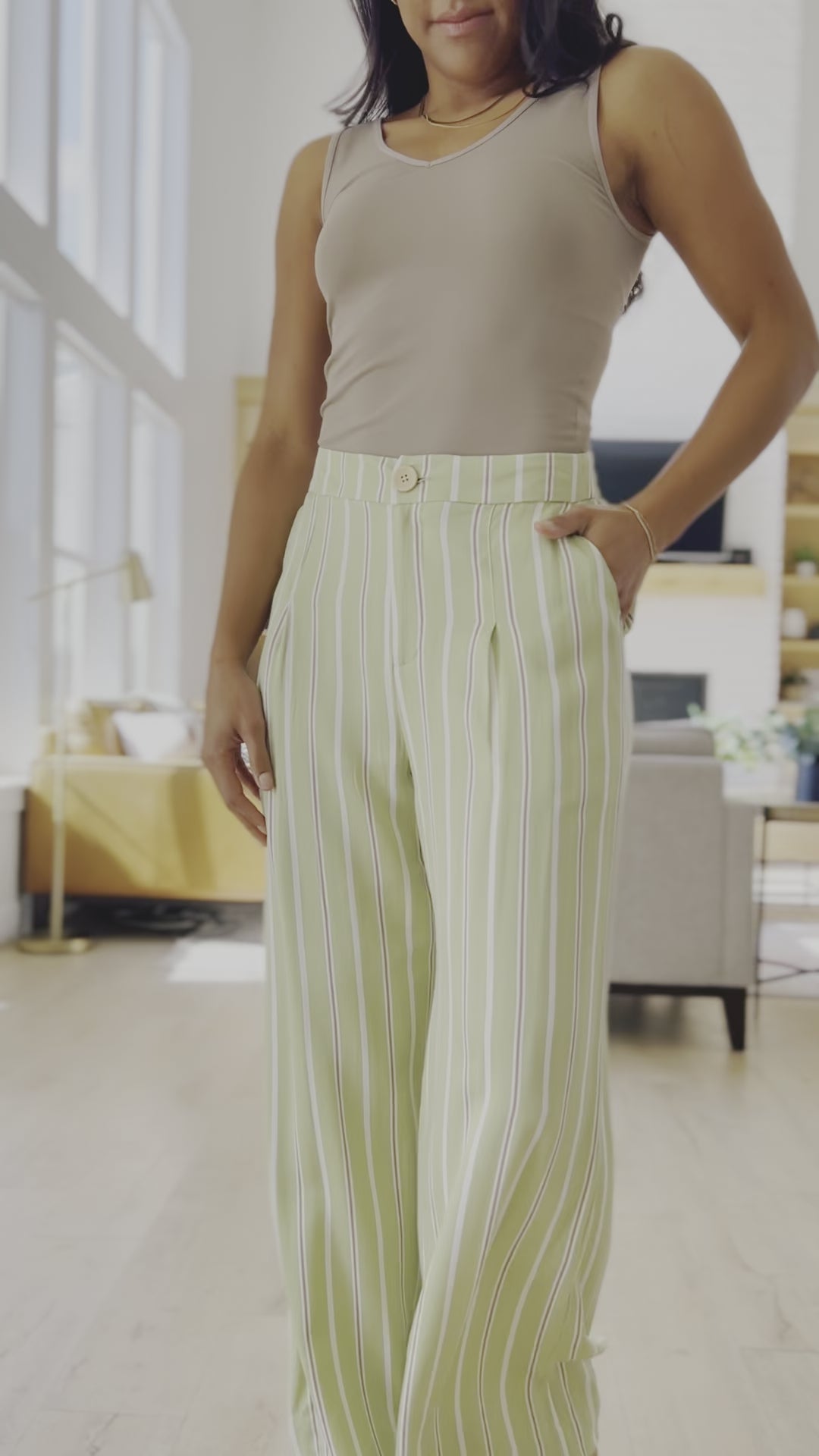 Never Underrated Striped Wide Leg Trousers