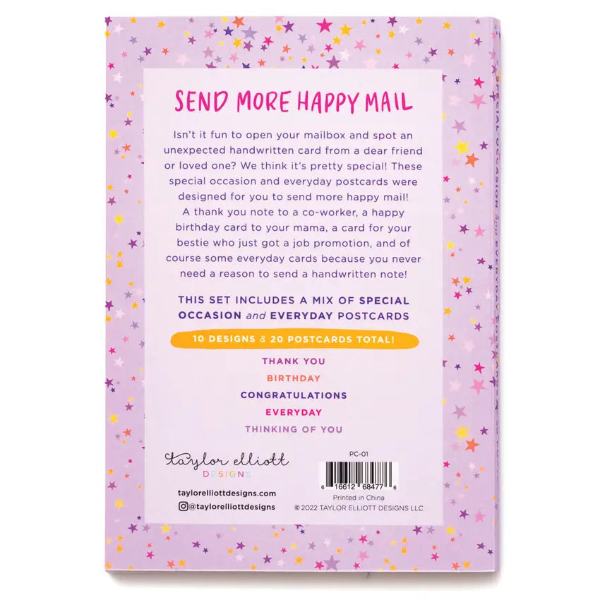 'Send More Happy Mail' Postcard Book