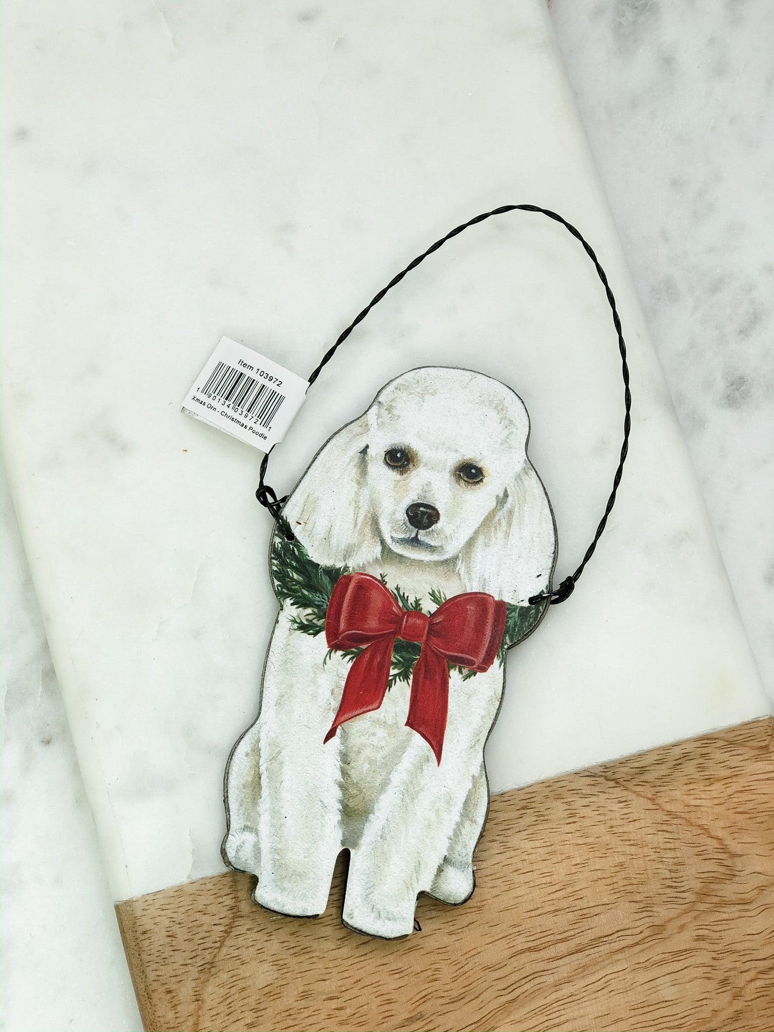 'Christmas Poodle' Dog Ornament