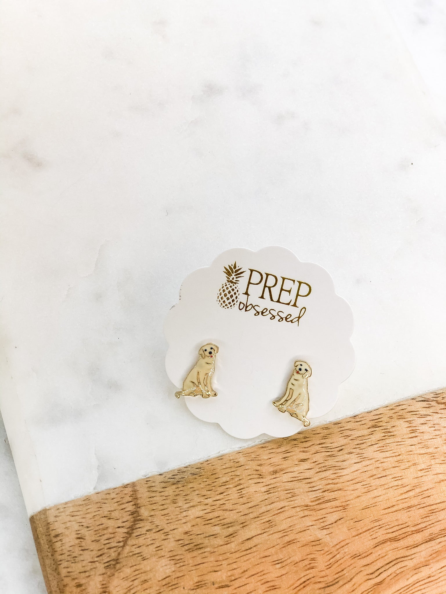 Signature Pet Enamel Studs by Prep Obsessed - Yellow Lab