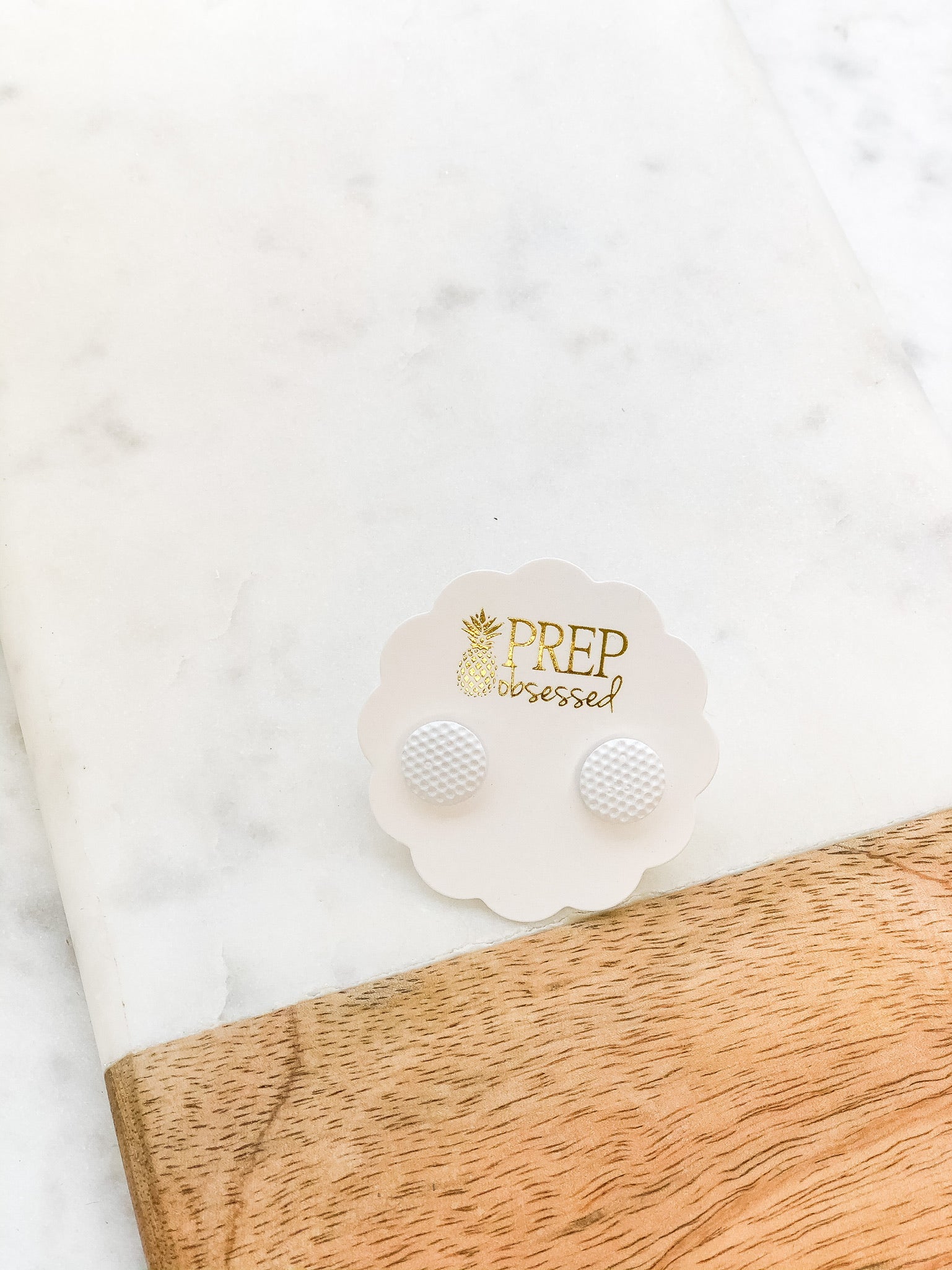 Golf Ball Signature Enamel Studs by Prep Obsessed