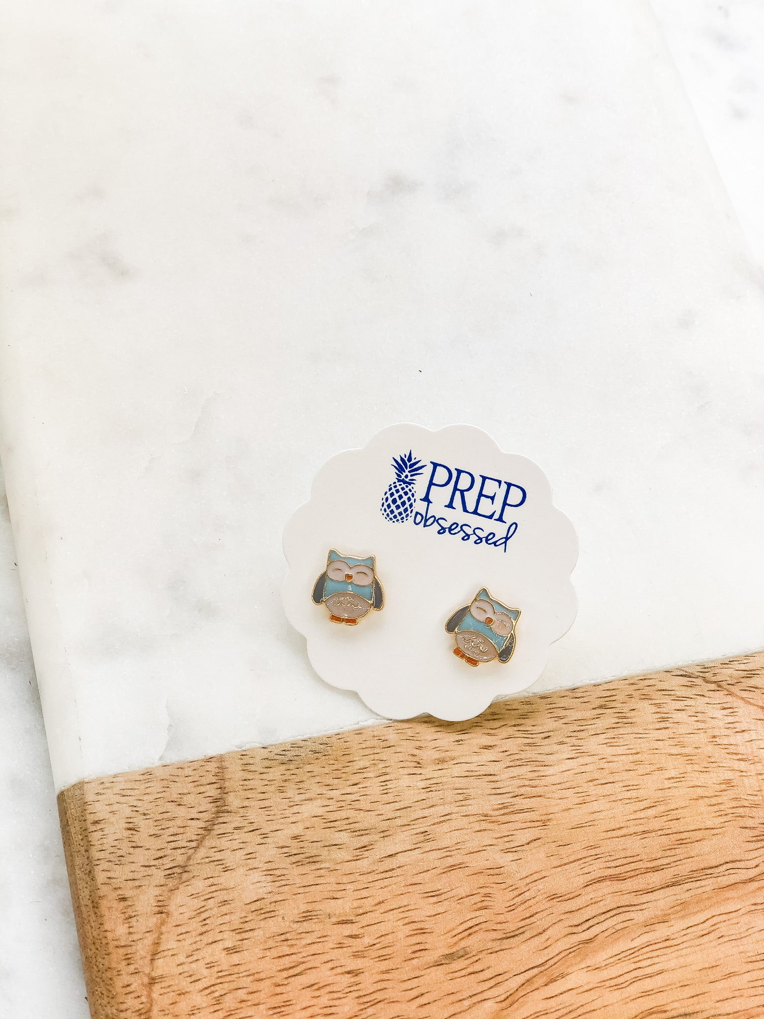 Owl Signature Enamel Studs by Prep Obsessed