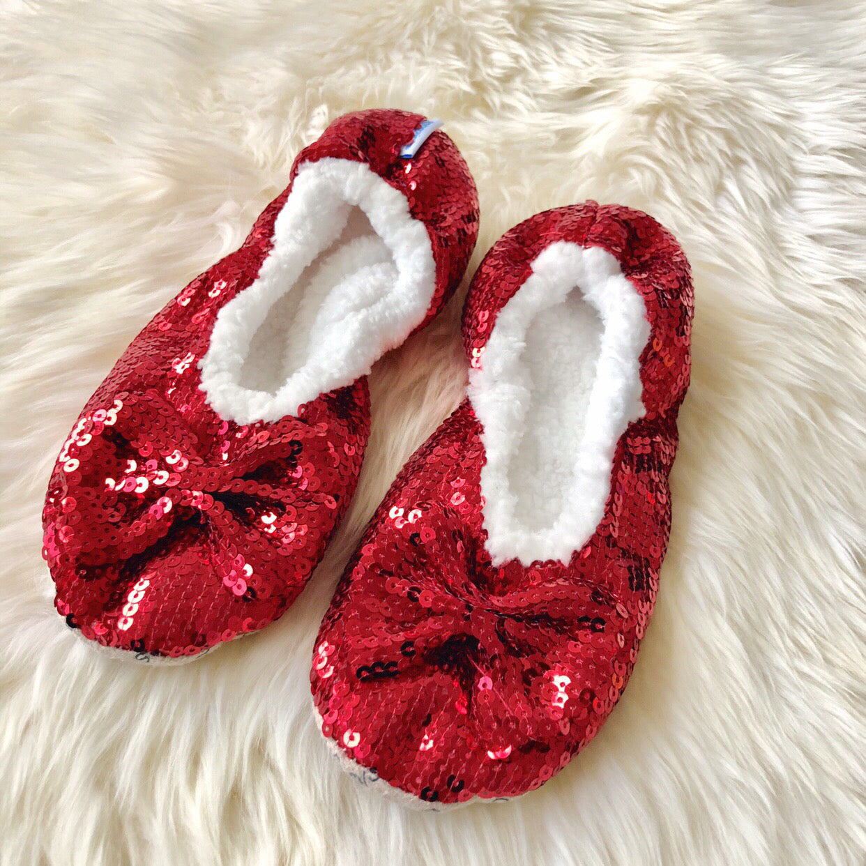 Snoozies! Slippers - Red Bling