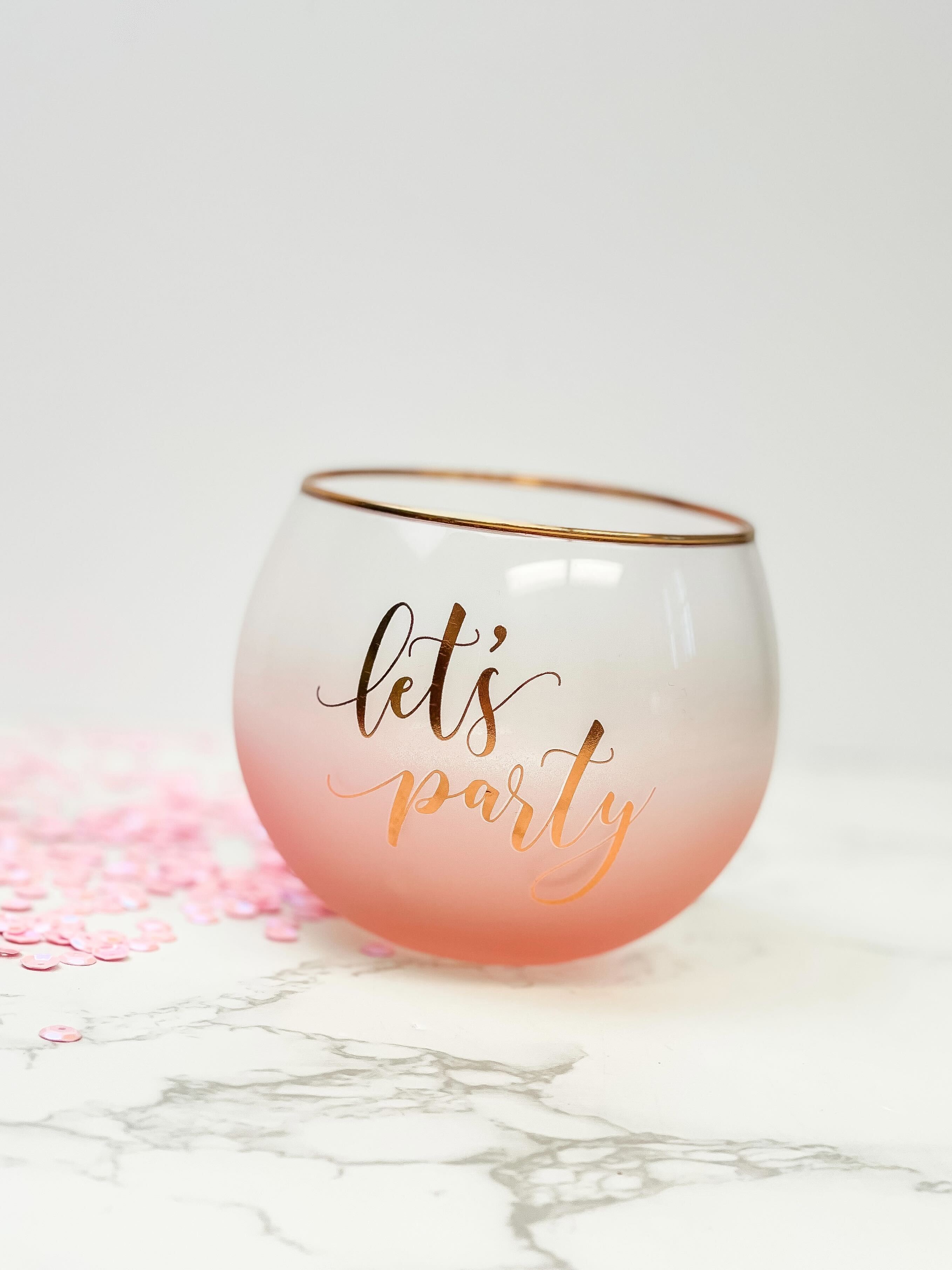 'Let's Party' Roly Poly Drink Glass