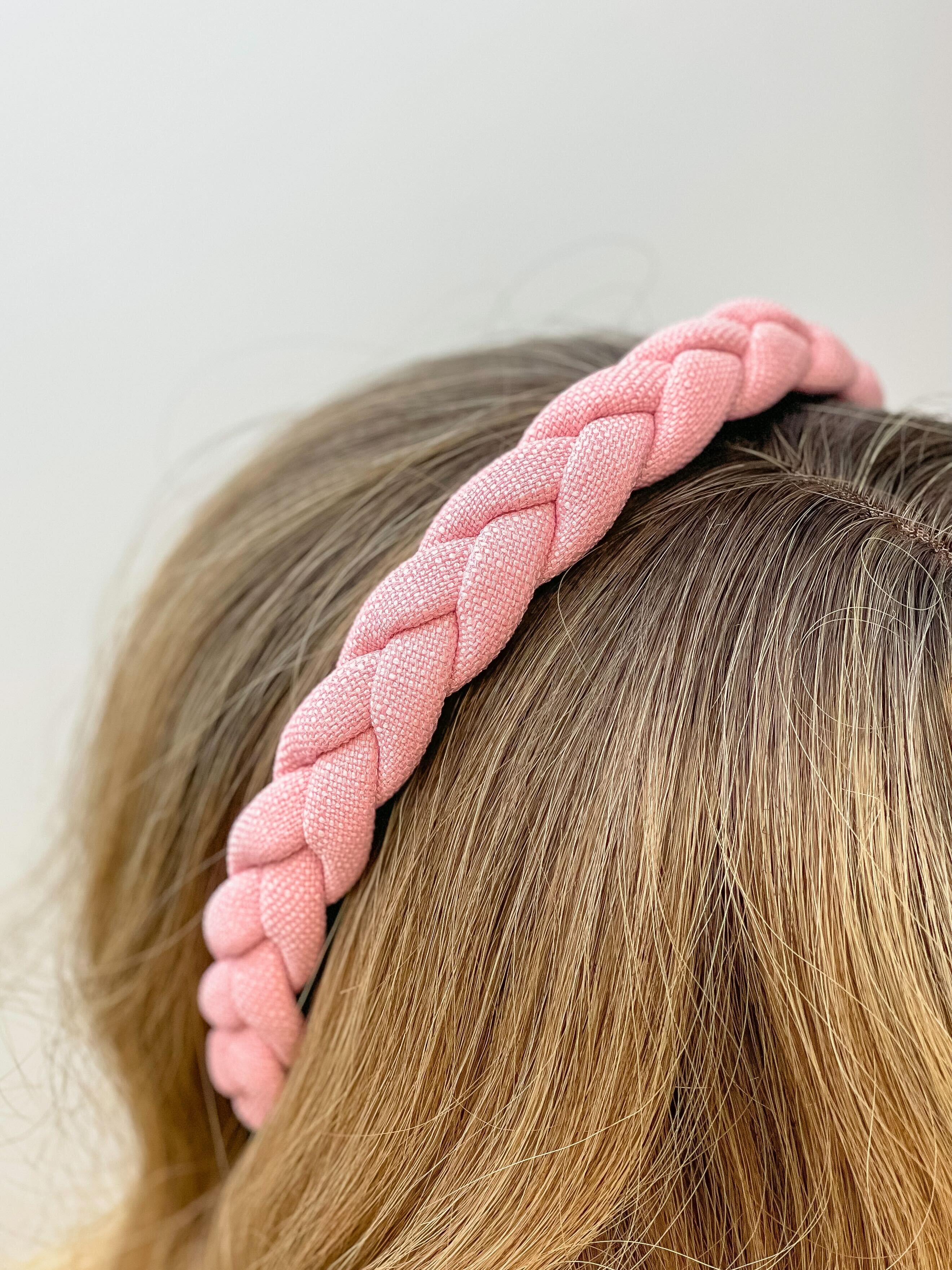 Textured Braid Headband - Pink