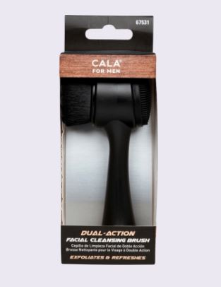 Men's Dual Action Facial Cleansing Brush - Black