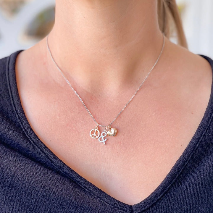 Peace & Love Charm Necklace