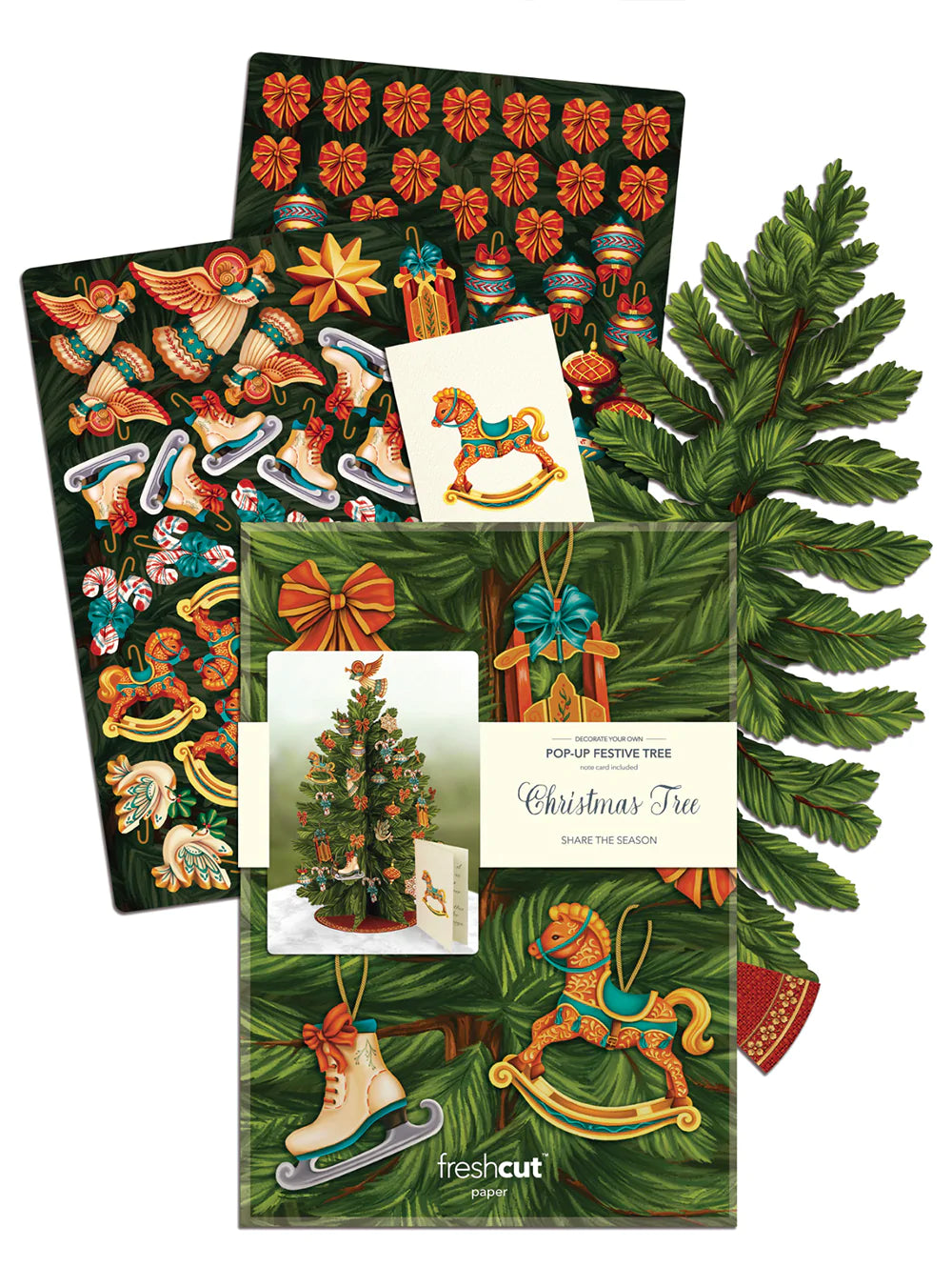 Christmas Tree Pop Open Greeting Card