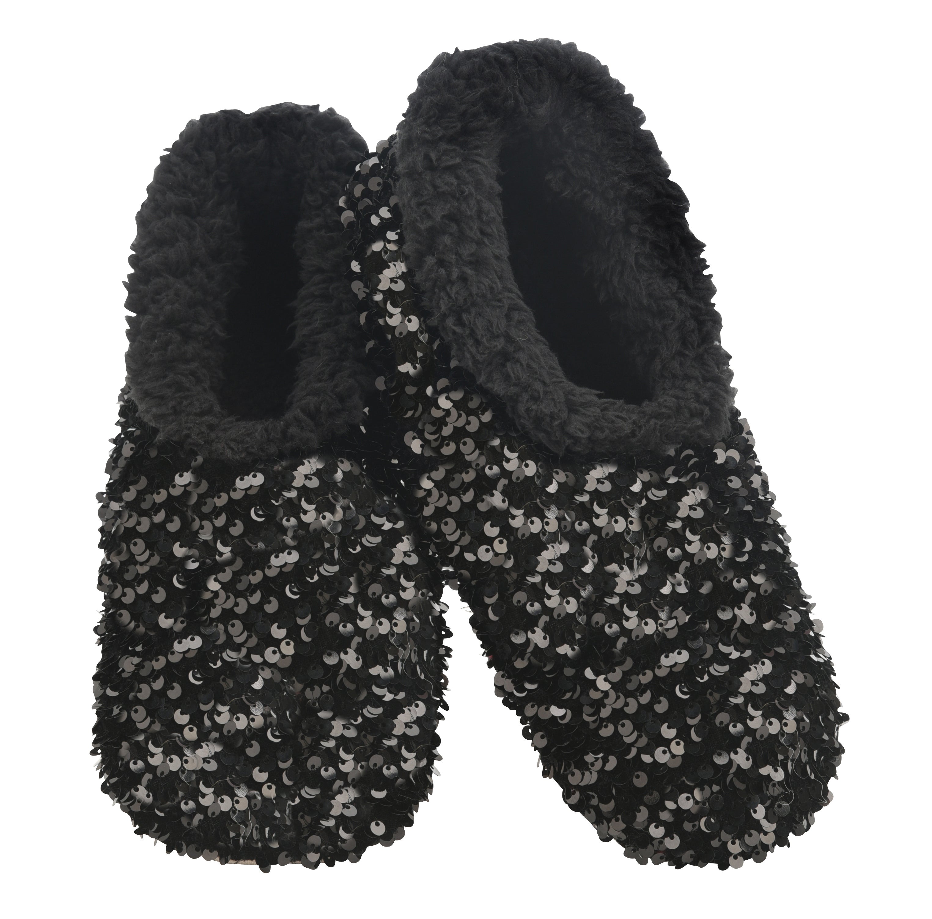 Snoozies! Slippers - Glamorous Black Sequins