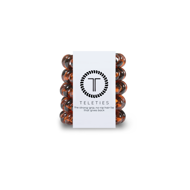 Teleties Hair Tie - Tiny Band Pack of 5 - Tortoise