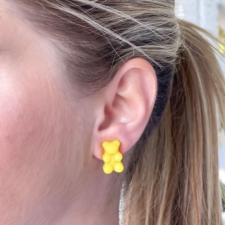 Gummy Bear Stud Earrings - Yellow